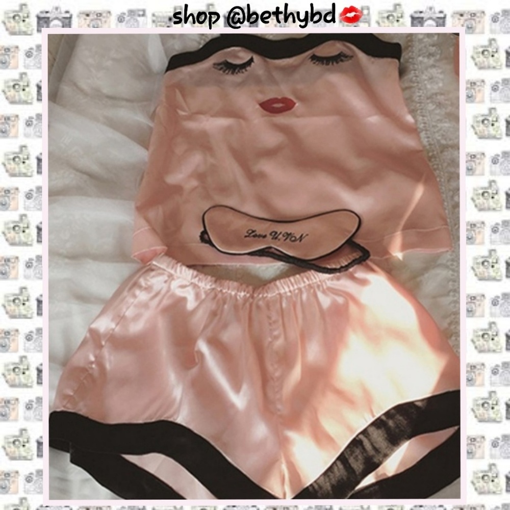 💝LAST 1🙋FINAL! Small Lips n Lashes💋4 pcs PJ set - Picture 2 of 5